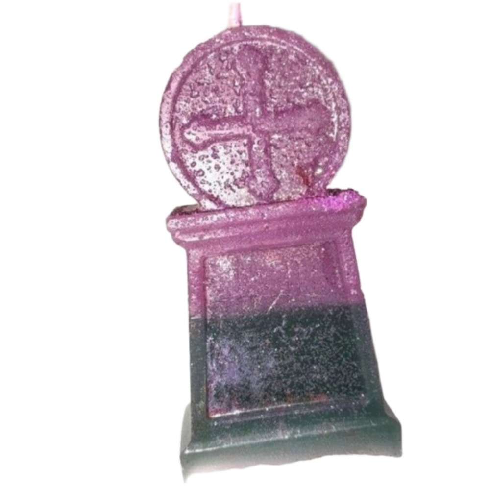 Hand crafted limited edition tombstone candle from our spooky candle collection